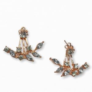 ROSE STUD RHINESTONE EARRINGS